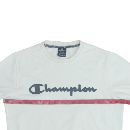 Mens UK Size S Champion White Pullover Sweatshirt