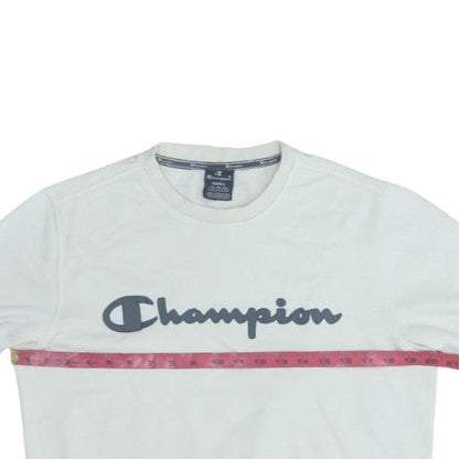 Mens UK Size S Champion White Pullover Sweatshirt