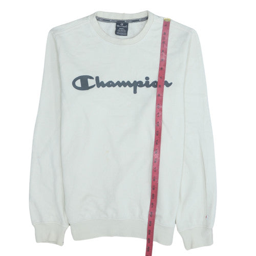 Mens UK Size S Champion White Pullover Sweatshirt