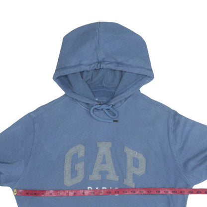 Gap Men Blue Paris Logo Pullover Hoodie Size M