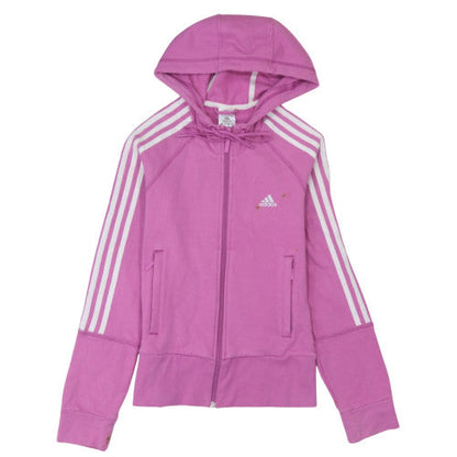 Womens UK Size 8 adidas Pink Full Zip Hoodie