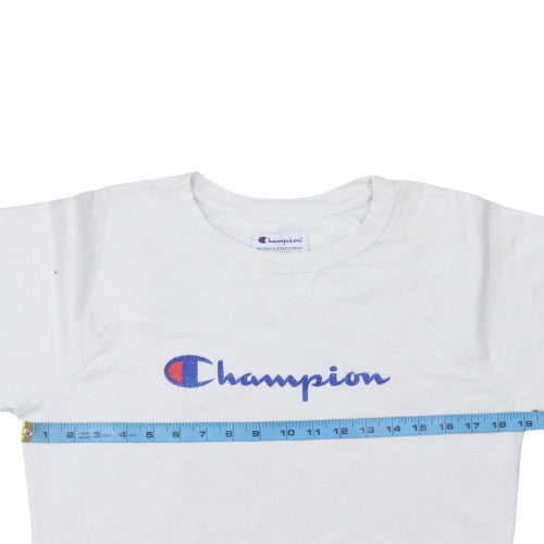 Mens UK Size S Champion White Pullover Sweatshirt