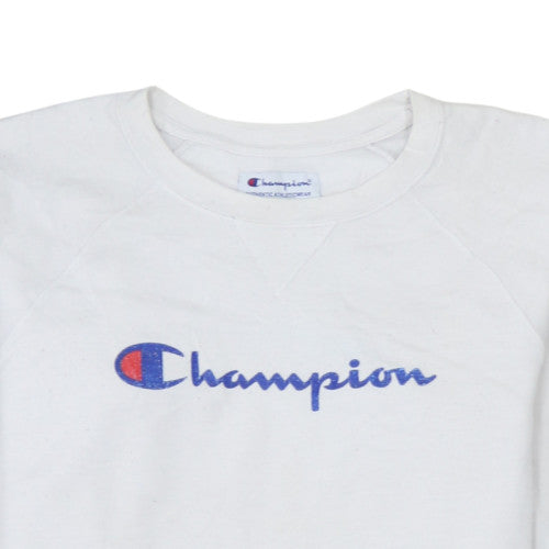 Mens UK Size S Champion White Pullover Sweatshirt