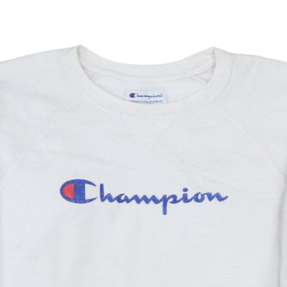 Mens UK Size S Champion White Pullover Sweatshirt