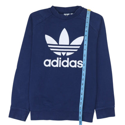 Womens UK Size 14 adidas Blue Pullover Sweatshirt