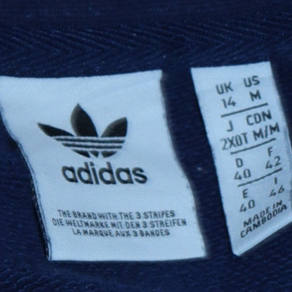 Womens UK Size 14 adidas Blue Pullover Sweatshirt