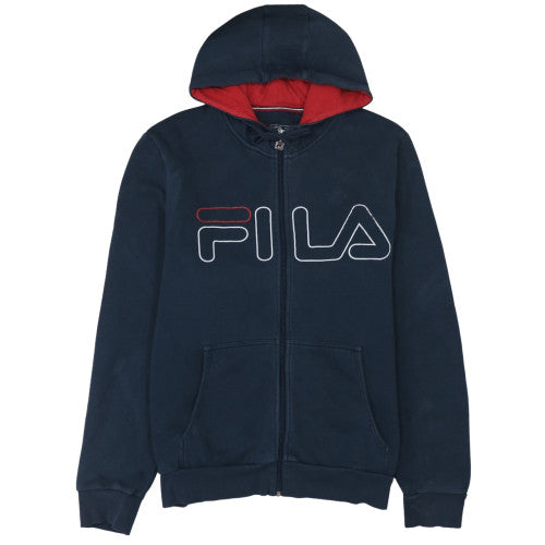 Mens UK Size XL FILA Blue Full Zip Hoodie