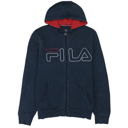 Mens UK Size XL FILA Blue Full Zip Hoodie