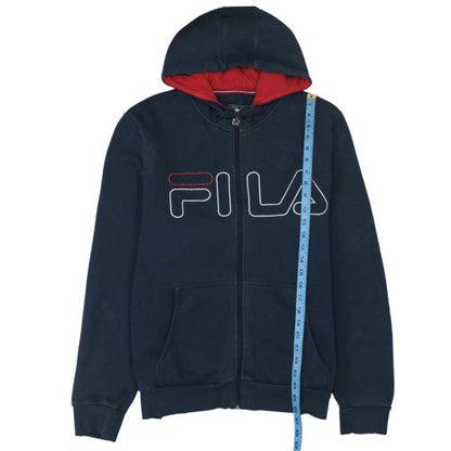 Mens UK Size XL FILA Blue Full Zip Hoodie
