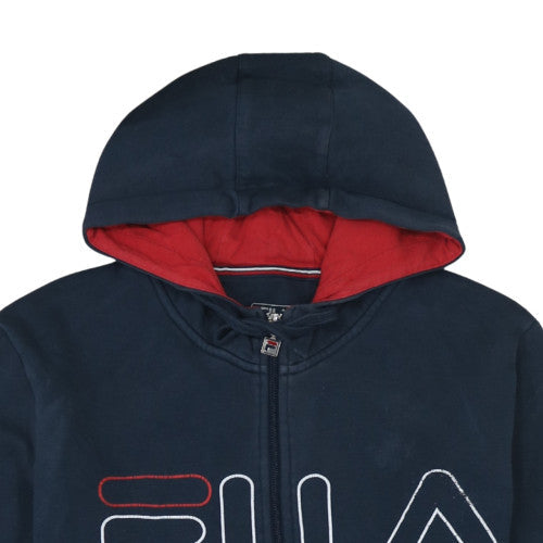 Mens UK Size XL FILA Blue Full Zip Hoodie