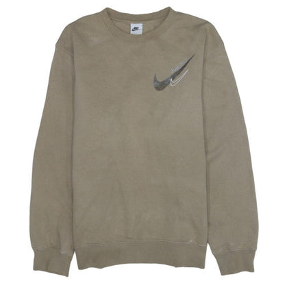 Womens UK Size L Nike Beige Pullover Sweatshirt
