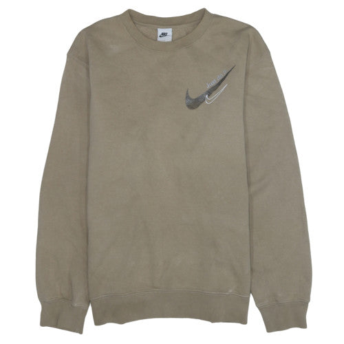 Womens UK Size L Nike Beige Pullover Sweatshirt