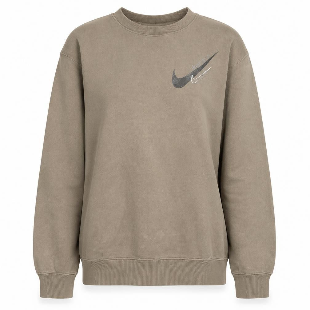 Womens UK Size L Nike Beige Pullover Sweatshirt