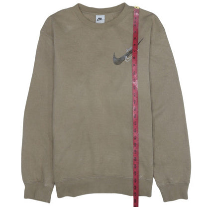 Womens UK Size L Nike Beige Pullover Sweatshirt