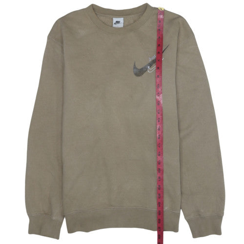 Womens UK Size L Nike Beige Pullover Sweatshirt