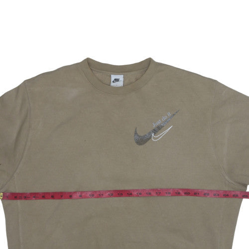 Womens UK Size L Nike Beige Pullover Sweatshirt