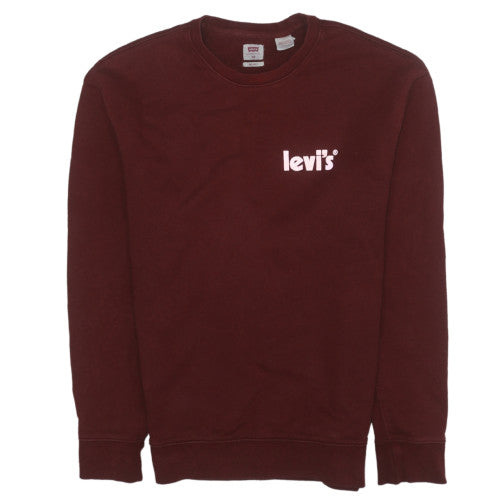 Womens UK Size XS Levi's Red Pullover Sweatshirt