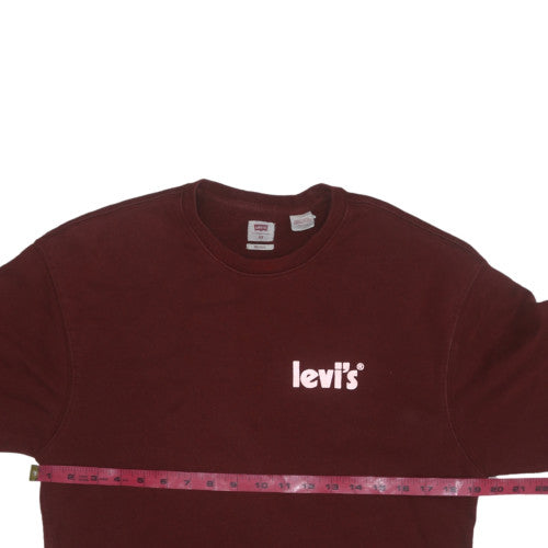Womens UK Size XS Levi's Red Pullover Sweatshirt