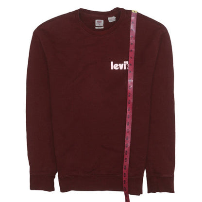 Womens UK Size XS Levi's Red Pullover Sweatshirt