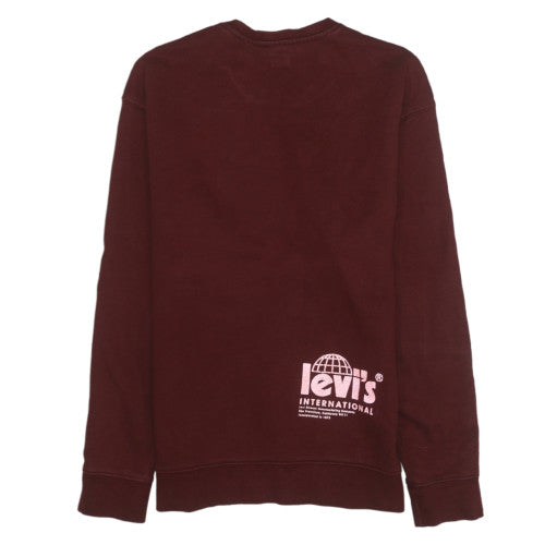 Womens UK Size XS Levi's Red Pullover Sweatshirt