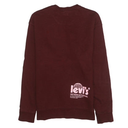 Womens UK Size XS Levi's Red Pullover Sweatshirt