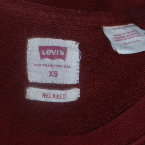 Womens UK Size XS Levi's Red Pullover Sweatshirt