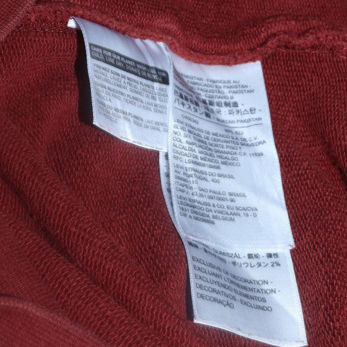 Womens UK Size XS Levi's Red Pullover Sweatshirt