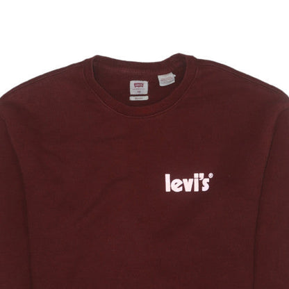 Womens UK Size XS Levi's Red Pullover Sweatshirt