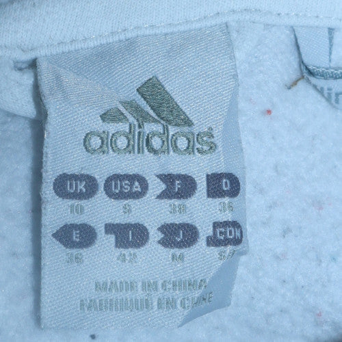 Womens UK Size 10 adidas White Full Zip Hoodie