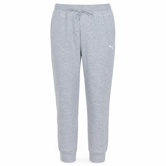 Front view of Puma Men's Grey M Jogger Sweatpants Elastic Waist Drawstring