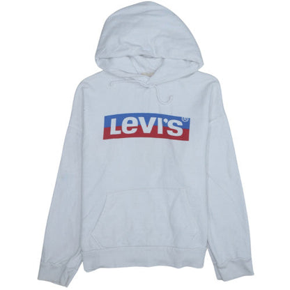 Womens UK Size 2XS Levi's White Pullover Hoodie