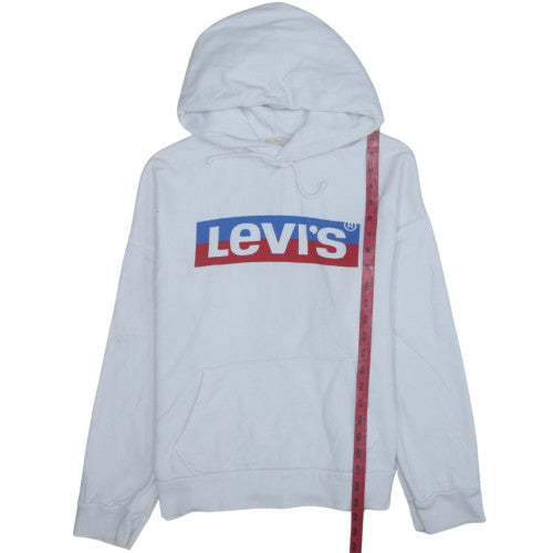Womens UK Size 2XS Levi's White Pullover Hoodie