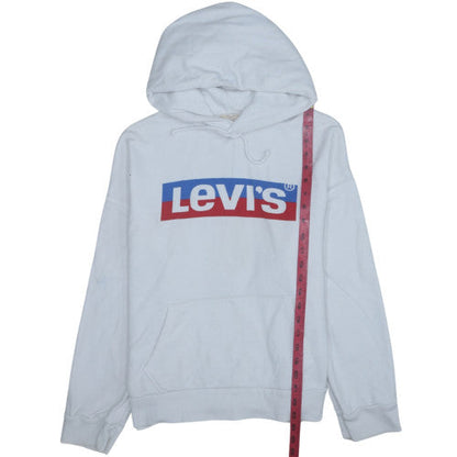 Womens UK Size 2XS Levi's White Pullover Hoodie