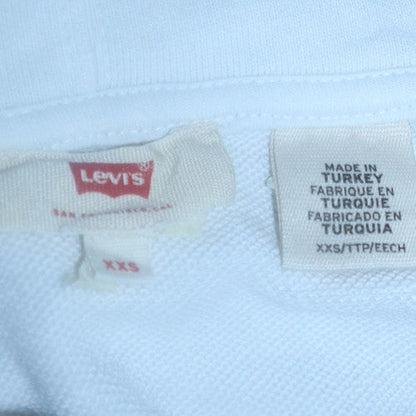 Womens UK Size 2XS Levi's White Pullover Hoodie
