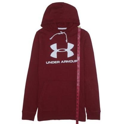 Mens UK Size S Under armour Red Pullover Hoodie