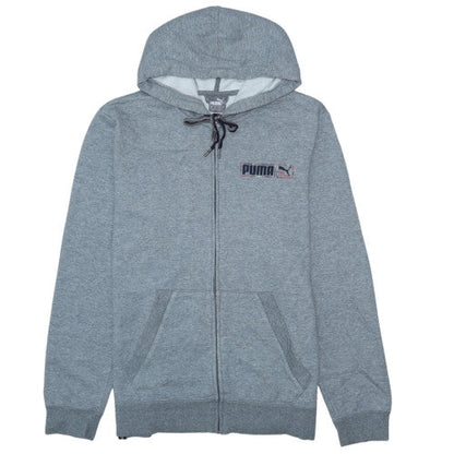 Mens UK Size L PUMA Grey Full Zip Hoodie