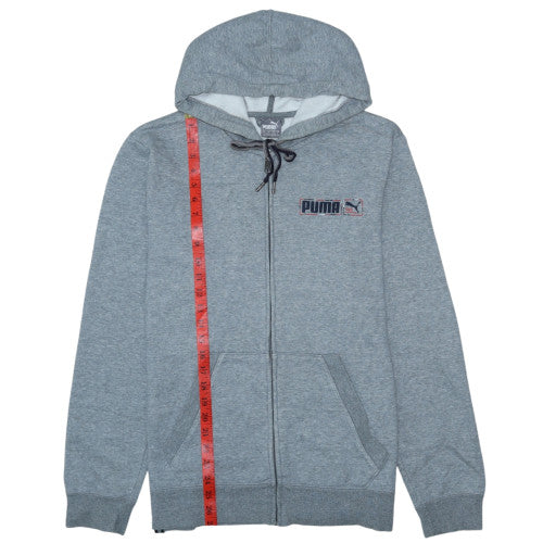 Mens UK Size L PUMA Grey Full Zip Hoodie