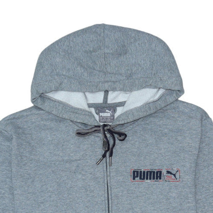 Mens UK Size L PUMA Grey Full Zip Hoodie