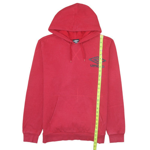 Mens UK Size M Umbro Red Pullover Hoodie