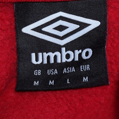 Mens UK Size M Umbro Red Pullover Hoodie