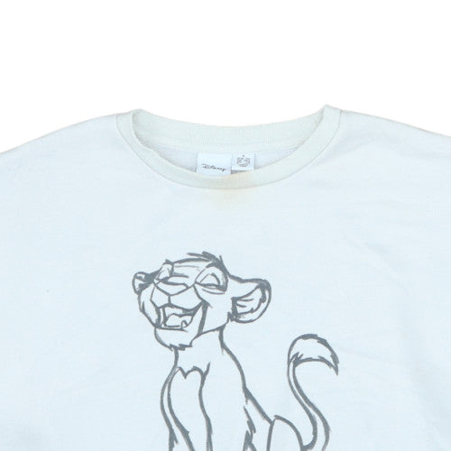 Womens UK Size S Disney White Pullover Sweatshirt