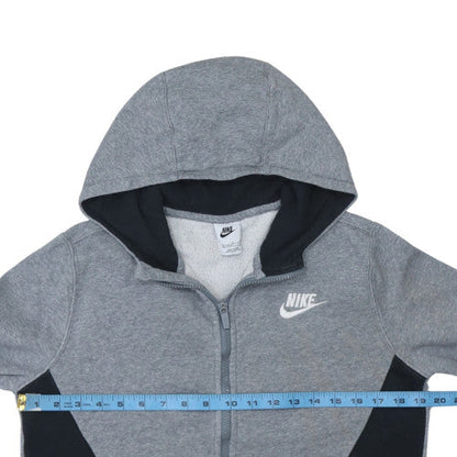 Nike Boys Grey Full Zip Fleece Hoodie XL 158-170cm Sports Casual