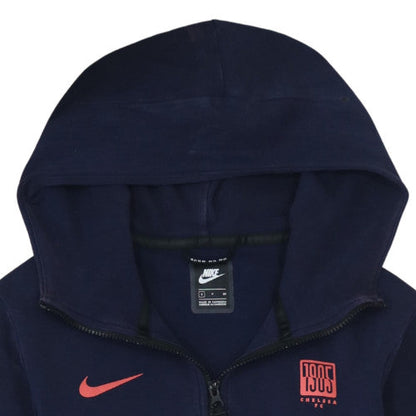 Mens UK Size S Nike Blue Full Zip Hoodie
