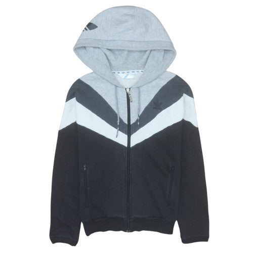 Womens UK Size 12 adidas Grey Full Zip Hoodie