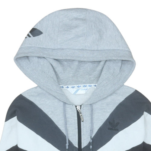 Womens UK Size 12 adidas Grey Full Zip Hoodie