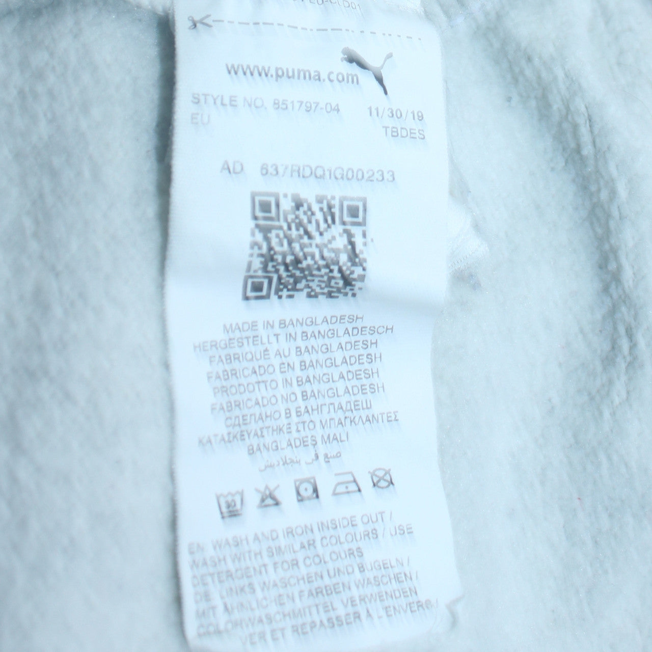 Womens UK Size XL PUMA Grey Pullover Hoodie