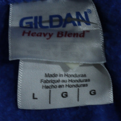 Mens UK Size L Gildan Blue Pullover Sweatshirt