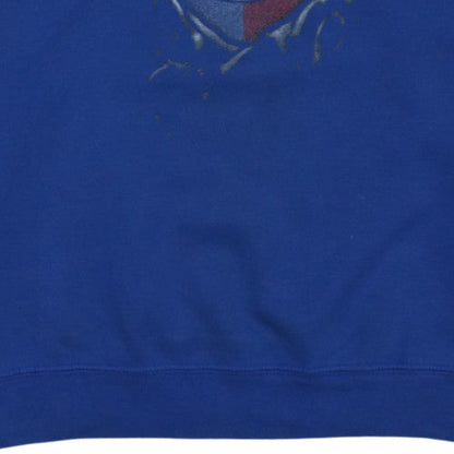 Mens UK Size L Gildan Blue Pullover Sweatshirt