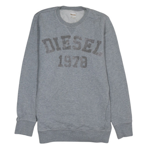 Mens UK Size S Diesel Grey Pullover Sweatshirt