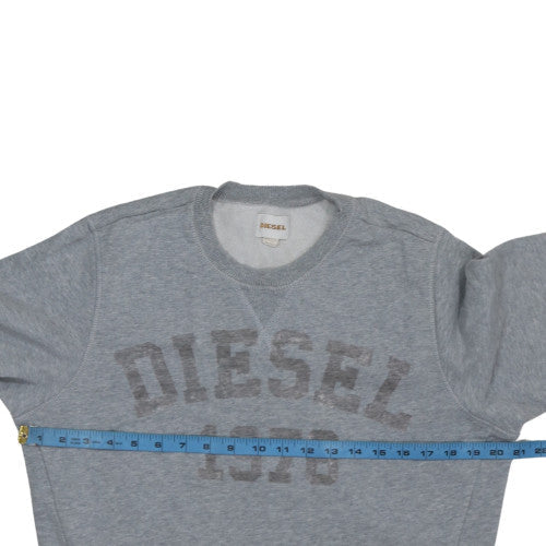 Mens UK Size S Diesel Grey Pullover Sweatshirt